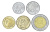 фото Намибия набор из 5 монет 2010-2023 UNC 10, 50 центов, 1, 5, 10 долларов
