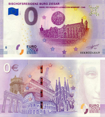 фото Германия 0 ЕВРО 2019 UNC Замок Циезар