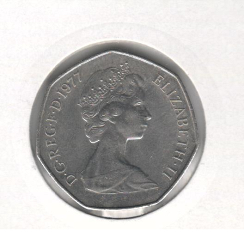 фото Великобритания 50 пенсов 1977 VF (KM#913)