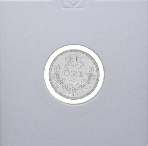 фото Швеция 25 эре 1930 Серебро F-VF