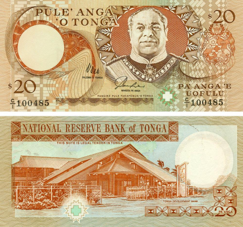 фото Тонга 20 паанга 1995 (2008) UNC (P35a)
