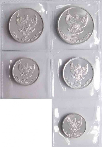 фото Индонезия набор из 5 монет 1996-2003 UNC