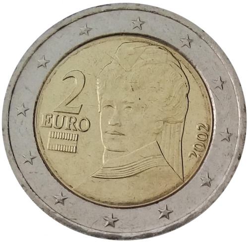 фото Австрия 2 евро 2002 UNC (KM#3089)