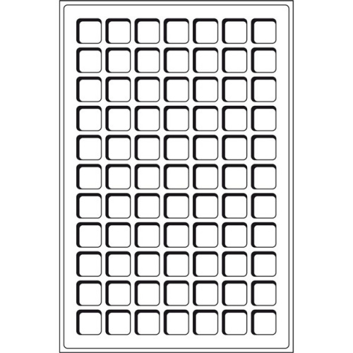 фото Планшет для монет (ячейка 22*22) с прозрачной защитной крышкой TAB77DBL Leuchtturm