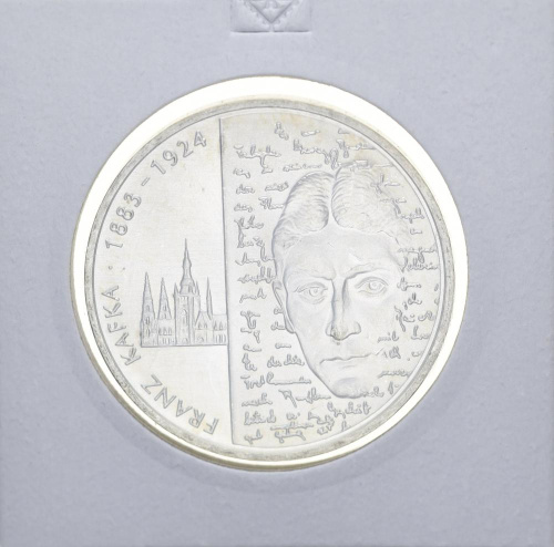 фото Германия 10 евро 2008 «Франц Кафка» Серебро UNC
