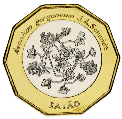 фото Кабо-Верде 100 эскудо 1994 Биметалл UNC Цветы