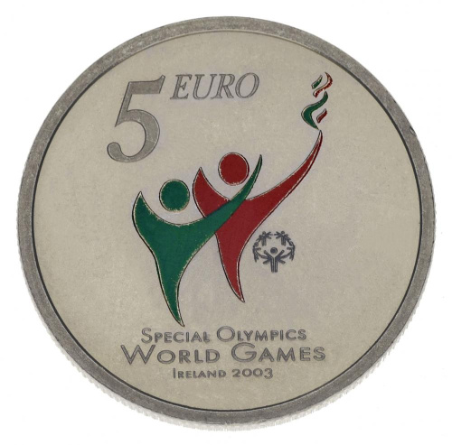 фото Ирландия 5 евро 2003 UNC Специальная Олимпиада 2003 в Дублине
