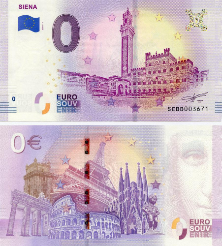 фото Италия 0 ЕВРО 2019 «Город Сиена» UNC