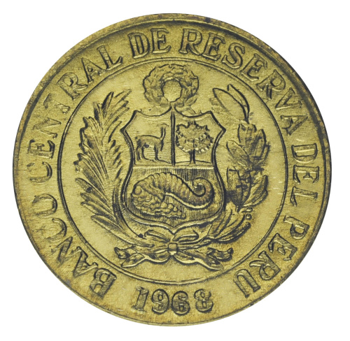 фото Перу 10 сентаво 1968 F-VF