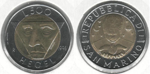 фото Сан-Марино 500 лир 1996 VF (KM#357)