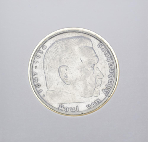 фото Германия 5 марок 1937 Серебро F-VF «Гинденбург»