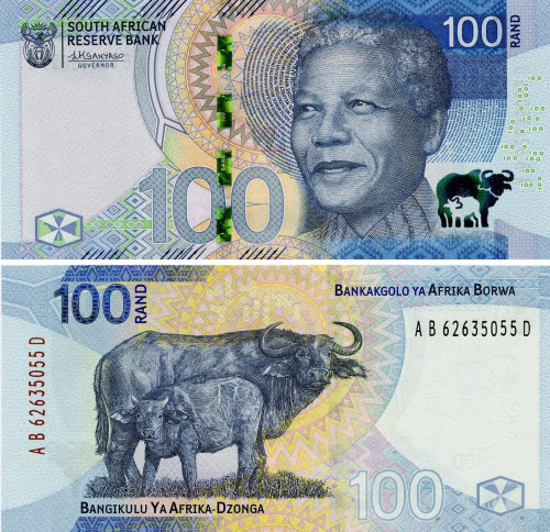 фото ЮАР 100 ранд 2023 UNC Нельсон Мандела (Pnew)