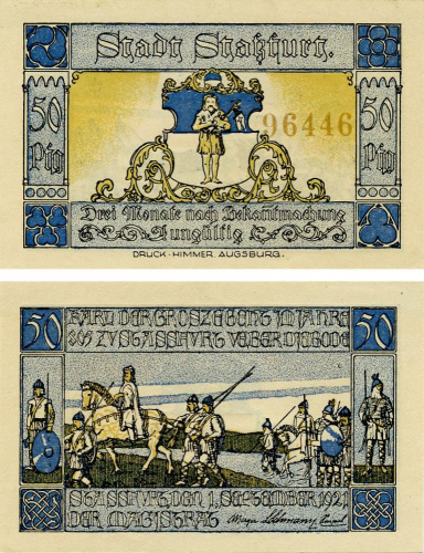 фото Германия Нотгельд 50 пфеннигов 1921 F-VF Аугсбург