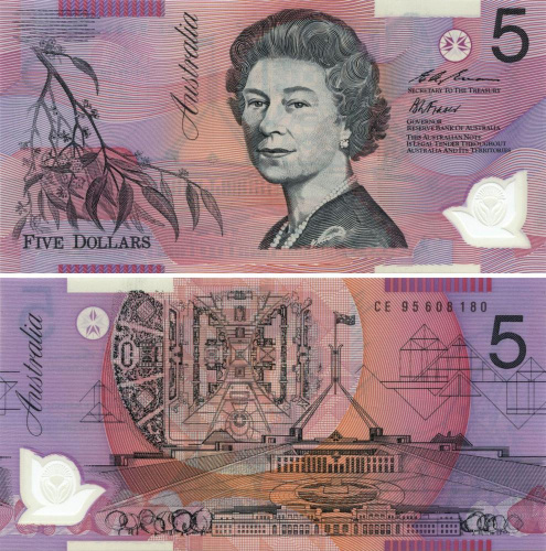 фото Австралия 5 долларов 1995 UNC (P51a)