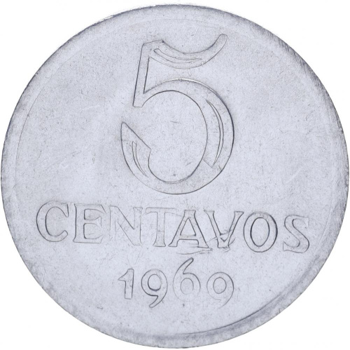 фото Бразилия 5 сентаво 1969 UNC