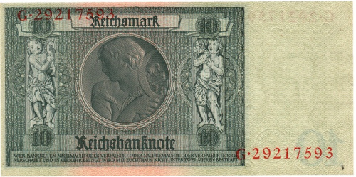 фото Германия 10 марок 1929 UNC