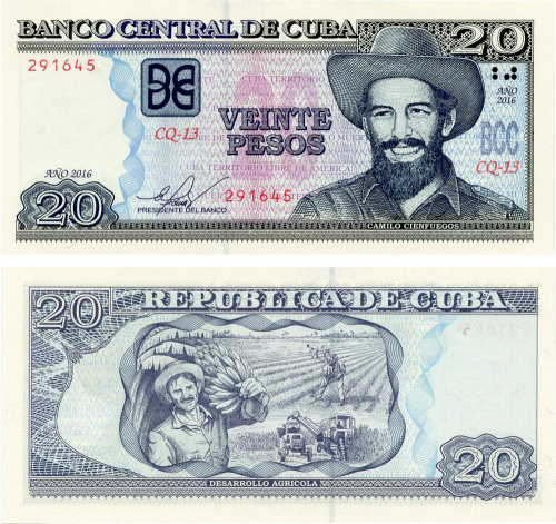 фото Куба 20 песо 2016 UNC (P122)