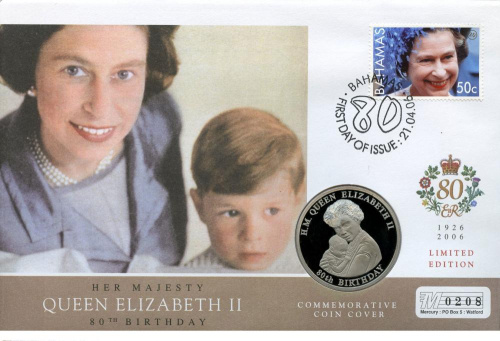 фото Малави 10 квача 2006 UNC 80 лет королеве Елизавете II С ребенком в сувенирной упаковке