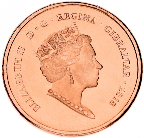 фото Гибралтар 1 пенни 2018 UNC (KMnew)