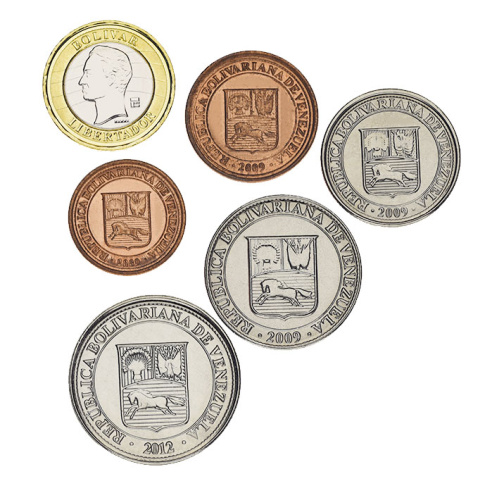 фото Венесуэла набор из 6 монет 2007-2012 UNC 1, 5, 10, 25, 50 сентим, 1 боливар