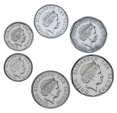 фото Восточные Карибы набор из 6 монет 2009-2013 UNC 1, 2, 5, 10, 25 центов, 1 доллар