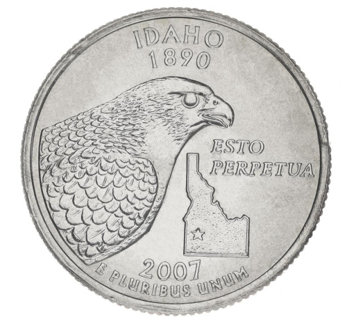 фото США 25 центов (квотер) 2007 P «Штаты и территории - Айдахо» UNC (KM#398)