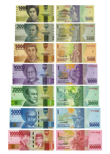 фото Индонезия набор из 7 банкнот 2016 UNC 1000, 2000, 5000, 10000, 20000, 50000, 100000 рупий