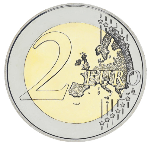 фото Латвия 2 евро 2014 Биметалл UNC