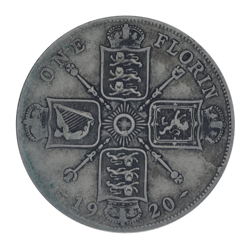 фото Великобритания 1 флорин 1920 Серебро F-VF
