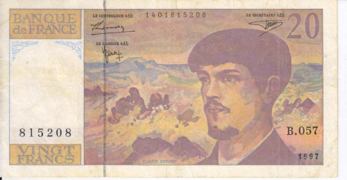 фото Франция 20 франков 1997 VF (P151)