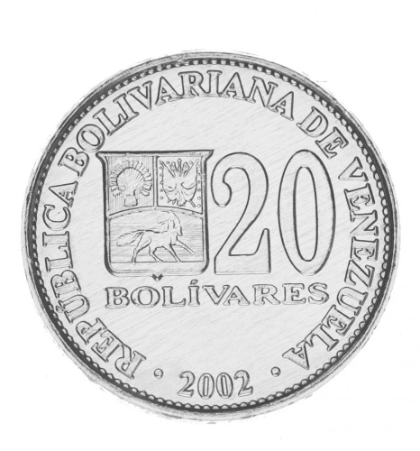 фото Венесуэла 20 боливар 2002 AU-UNC