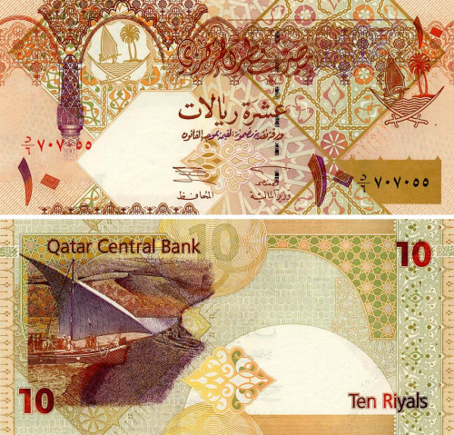 фото Катар 10 риалов 2003 UNC (P22)