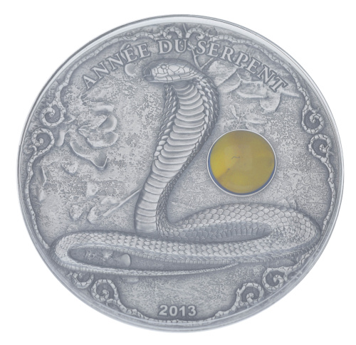 фото Того 1500 франков 2013 Серебро UNC Восточный календарь - Год змеи (Ag 999, две унции, 62,2 грамма)