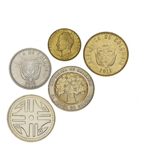 фото Колумбия набор из 5 монет 2012-2015 UNC