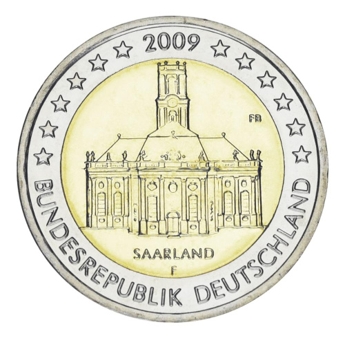 фото Германия 2 евро 2009 «Саар» UNC (KM#276)