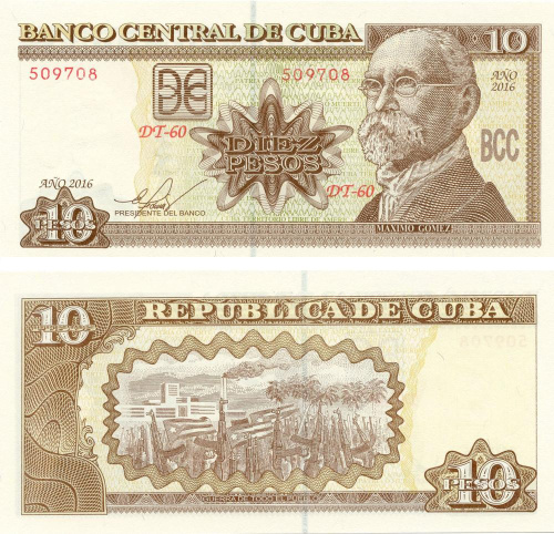 фото Куба 10 песо 2016 UNC (P117)