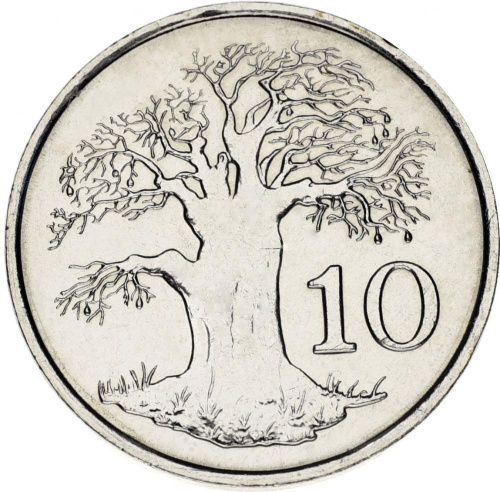 фото Зимбабве 10 центов 1999 AU-UNC