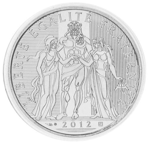 фото Франция 10 евро 2012 Серебро UNC Геркулес