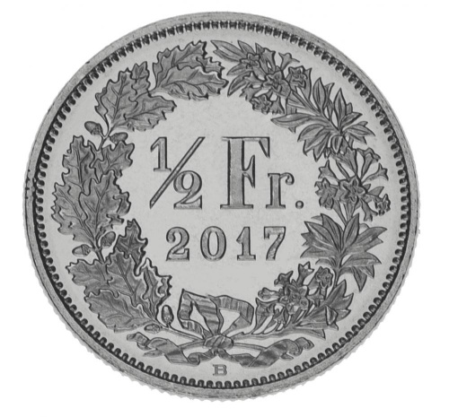 фото Швейцария 50 раппен 2017 UNC