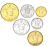 фото Свазиленд набор из 6 монет 2015 UNC 10, 20, 50 центов, 1, 2, 5 эмалангени