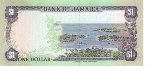 фото Ямайка 1 доллар 1990 UNC (P68Ad) 