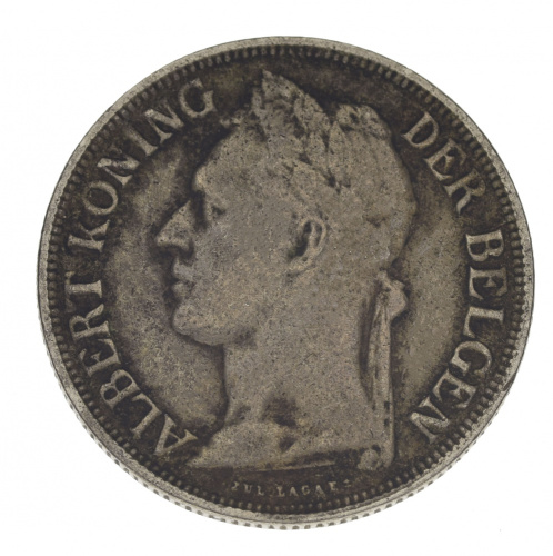 фото Конго Бельгийское 1 франк 1925 G-VG (km#21)