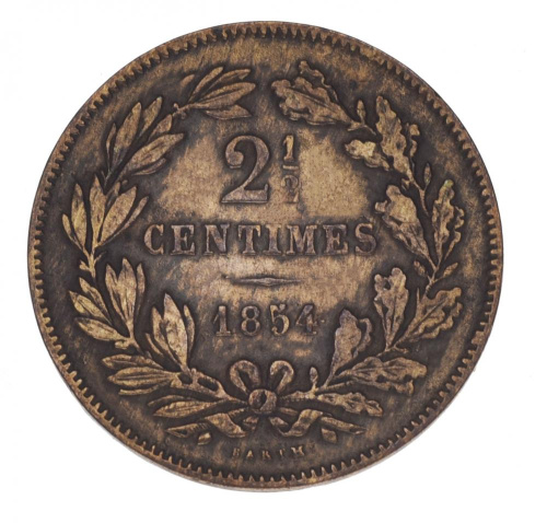 фото Люксембург 2,5 сантима 1854 F-VF