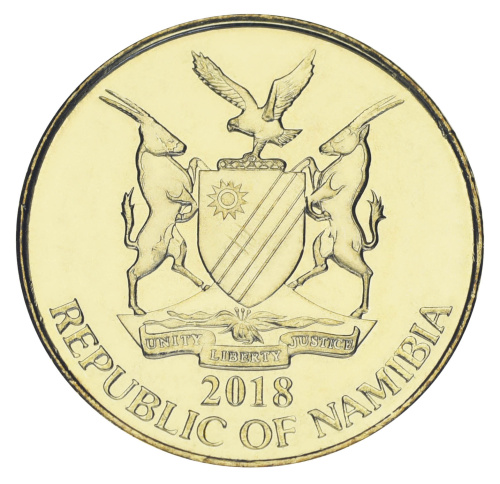 фото Намибия 1 доллар 2018 UNC Птица - Орел