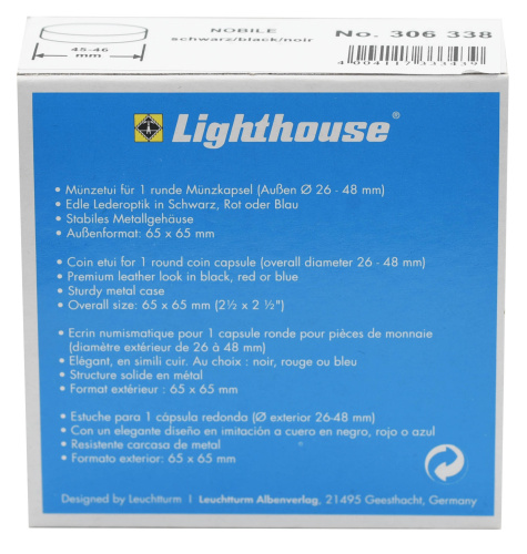 фото Футляр для монет до 46 мм черный Leuchtturm