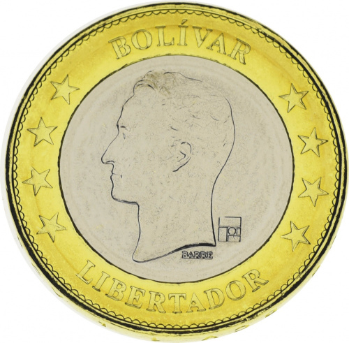 фото Венесуэла 1 боливар 2018 Биметалл UNC
