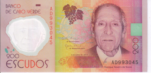 фото Кабо-Верде 200 эскудо 2015 UNC (P71)
