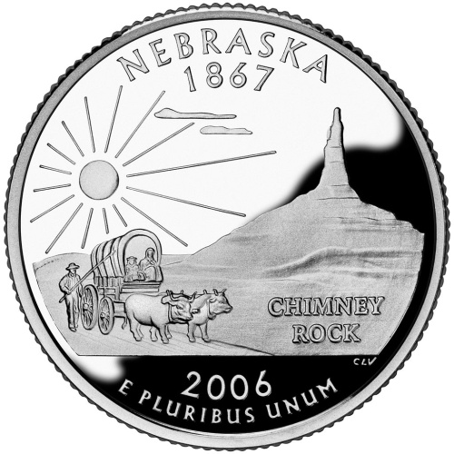 фото США 25 центов (квотер) 2006 P «Штаты и территории - Небраска» UNC (KM#383)
