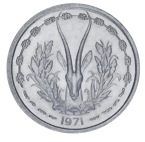 фото Западная Африка 1 франк 1971 UNC