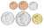 фото Фиджи набор из 6 монет 2000-2007 UNC 1, 2, 5, 20, 50 центов, 1 доллар